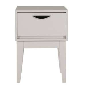 Lanus Wooden Bedside Cabinet With 1 Drawer In Taupe - UK
