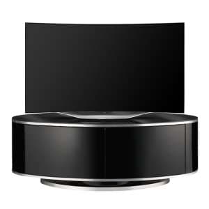 Lanza High Gloss TV Stand With Push Release Doors In Black