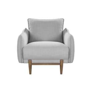 Lark Linen Fabric 1 Seater Sofa In Silver Grey - UK