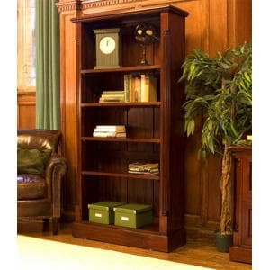 Belarus Tall Open Bookcase In Mahogany