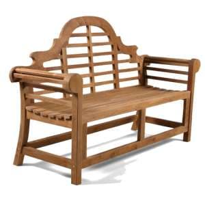 Larya Teak Wooden Garden 3 Seater Bench In Teak