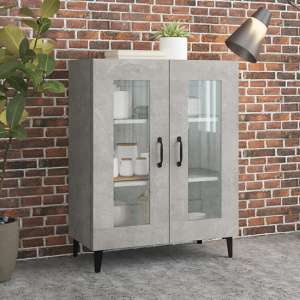 Latrell Wooden Sideboard With 2 Doors In Concrete Effect - UK