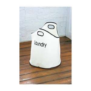 Cream Nylon Laundry Bag with 2 Handles