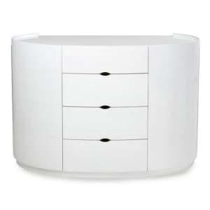 Laura Dressing Table In White High Gloss With 4 Drawers