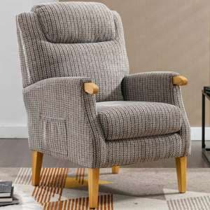 Laurel Fabric Fireside Bedroom Chair In Latte - UK