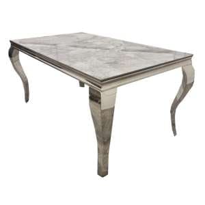 Laval Small Sintered Stone Top Dining Table In Stomach Ash Grey