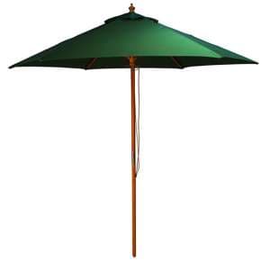 Lavi Round 2.5M Parasol With Wood Pulley In Green - UK