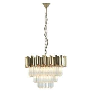 Lawton Small Clear Glass Chandelier Ceiling Light In Silver