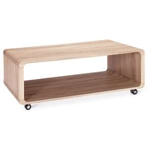 Leane Wooden Coffee Table In Natural - UK