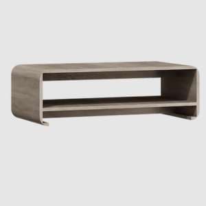 Lecco Wooden Coffee Table in Sonoma Oak With Undershelf - UK
