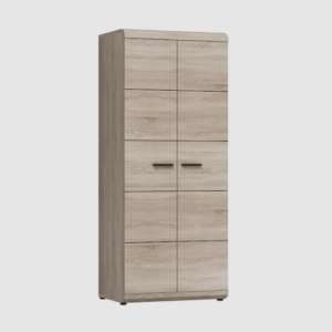 Lecco Wooden Wardrobe With 2 Hinged Doors In Sonoma Oak - UK