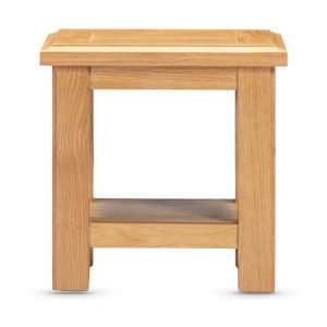 Lecco Wooden Lamp Table Square In Oak - UK
