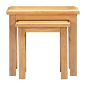Lecco Wooden Nest Of 2 Tables In Oak - UK