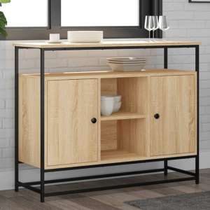 Lecco Wooden Sideboard Large With 2 Doors In Sonoma Oak - UK