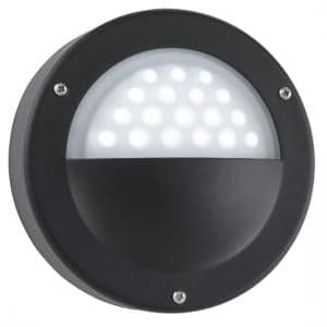 LED Outdoor Wall Light In Black With Acid Glass