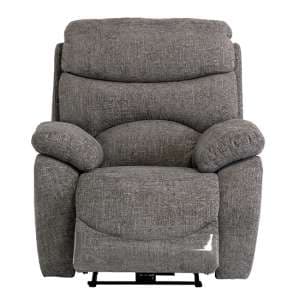 Leda Fabric Electric Recliner Armchair With USB In Ash - UK