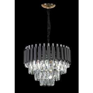 Leeza Round Large Chandelier Ceiling Light In Silver - UK
