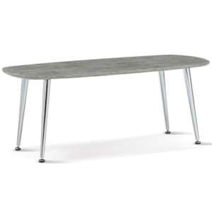 Leilexi Wooden Coffee Table With Chrome Legs In Stone Effect - UK