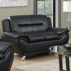 Leon Faux Leather 2 Seater Sofa In Black - UK