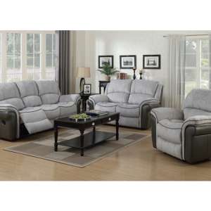 Lerna Fusion 3 Seater Sofa And 2 Armchairs Suite In Grey