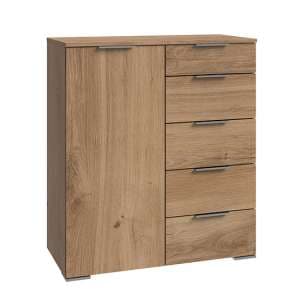 Levelup Sideboard In Planked Oak With 1 Door And 5 Drawers