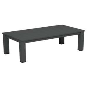 Levi Aluminium Outdoor Coffee Table In Charcoal Grey Frame - UK