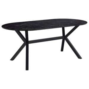 Lexis Ceramic Dining Table With Steel Frame In Black Fairbanks