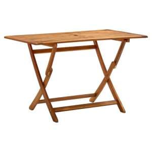 Libni Rectangular Folding Wooden Garden Dining Table In Natural