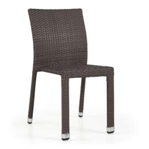 Lillie Outdoor Rattan Side Chair In Mocca Cream - UK