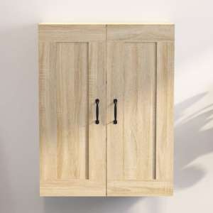 Lima Wooden Wall Storage Cabinet With 2 Doors In Sonoma Oak - UK