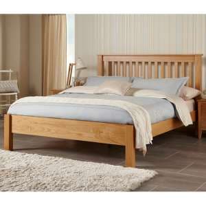 Lincoln Wooden King Size Bed In Oak - UK