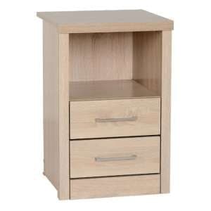 Laggan Wooden Bedside Cabinet With 2 Drawers In Light Oak - UK