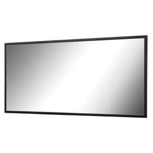Logan Wall Mirror Wide With Black Wooden Frame - UK