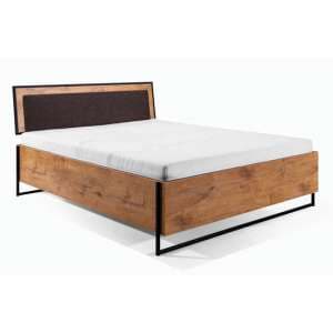 Logan Wooden Double Bed With Storage In Lancelot Oak - UK