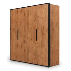 Logan Wooden Wardrobe With 2 Folding Doors In Lancelot Oak - UK