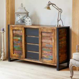 London Urban Chic Wooden 2 Doors And 4 Drawers Sideboard - UK