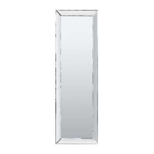 Lorain Bevelled Full Length Wall Mirror In Silver - UK