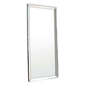Lorain Bevelled Leaner Floor Mirror in Silver - UK