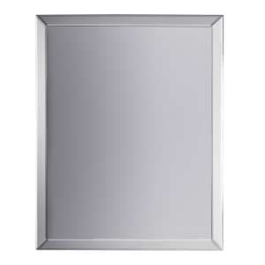 Lorain Rectangular Bevelled Wall Mirror In Silver - UK