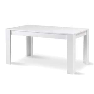 Lorenz Wooden Dining Table In White High Gloss