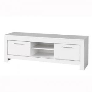 Lorenz Modern TV Stand In White High Gloss With 2 Doors