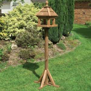 Lothersdale Wooden Bird Table In Natural Timber - UK