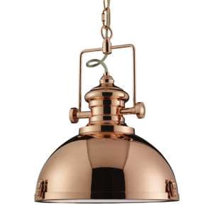 Louisiana Industrial Ceiling Pendant Light In Copper - UK