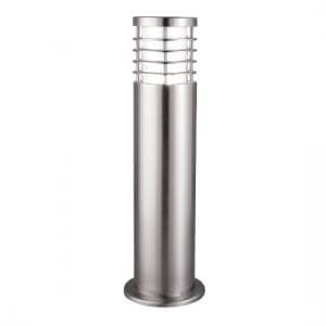Satin Silver Outdoor Post Light With Polycarbonate Diffuser