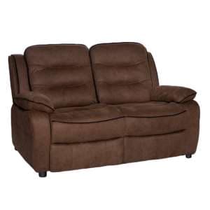 Lovell Contemporary Fabric 2 Seater Sofa In Brown