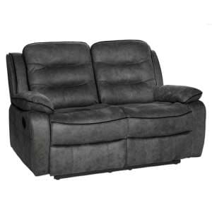 Lovell Fabric Recliner 2 Seater Sofa In Grey