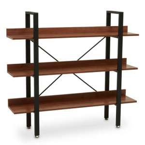 Loxton Wooden 3 Tier Shelving Unit In Red Pomelo - UK