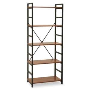 Loxton Wooden 5 Tier Shelving Unit In Red Pomelo - UK