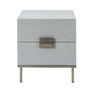 Lucy Wooden Bedside Cabinet With 2 Drawers In Grey Oak - UK