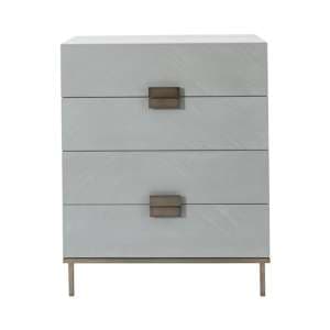 Lucy Wooden Chest Of 4 Drawers In Grey Oak - UK
